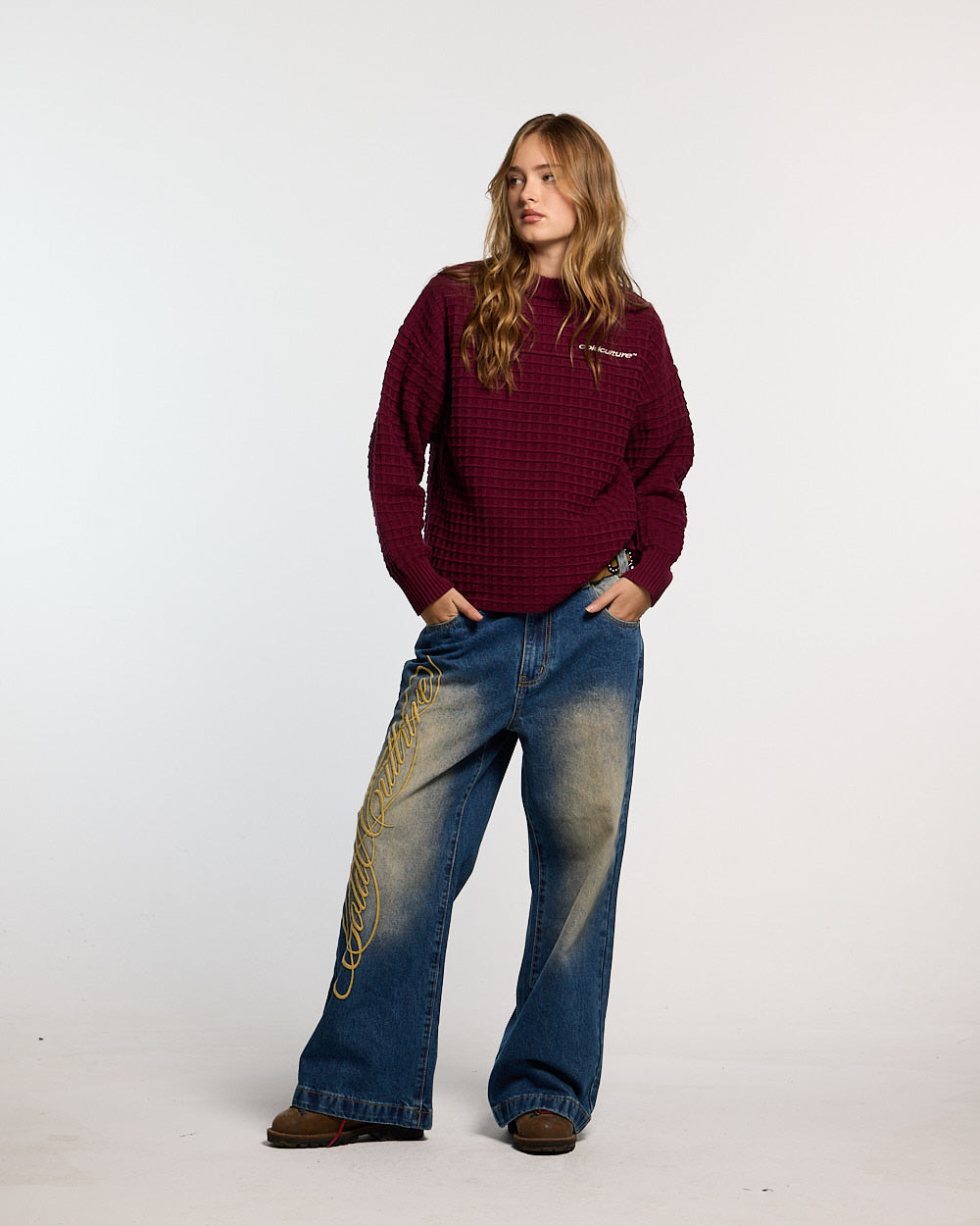 WIBBLE SCRIPT V3 PANTS BLUE