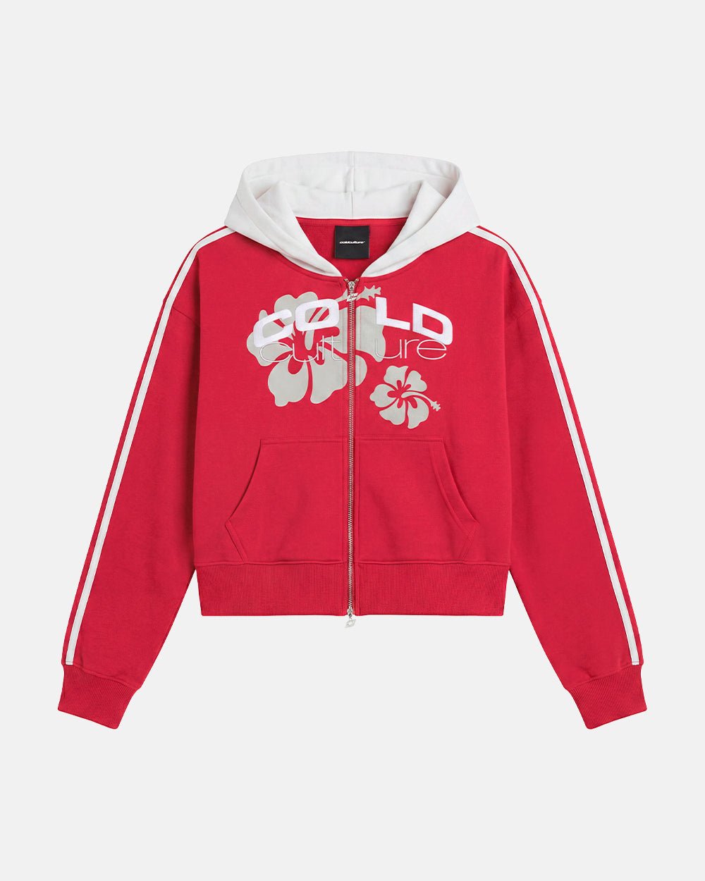 LUSH ZIP HOODIE RED - Cold Culture