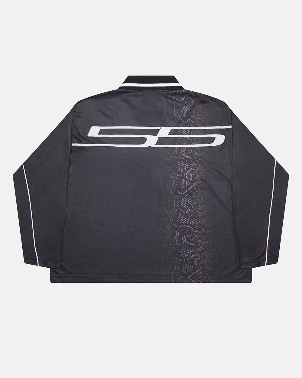MAMBA SNAKE LONGSLEEVE POLO BLACK - Cold Culture