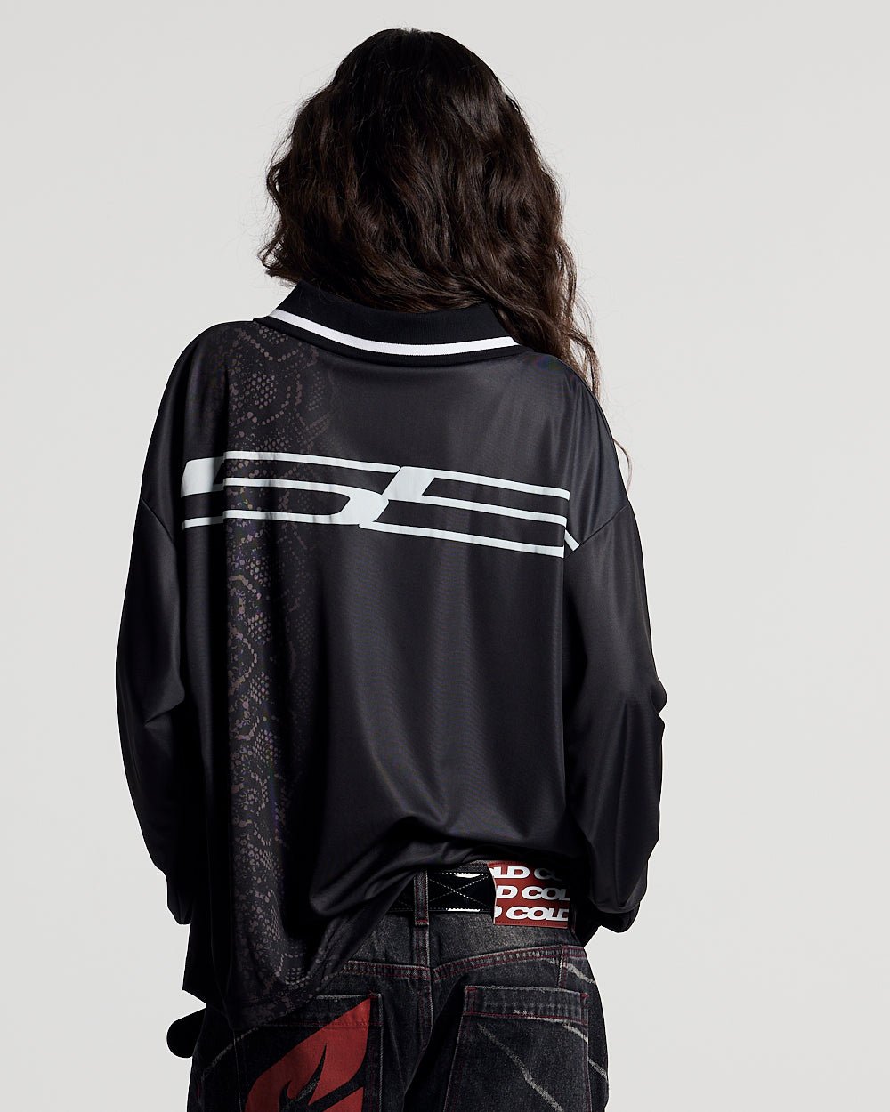 MAMBA SNAKE LONGSLEEVE POLO BLACK - Cold Culture