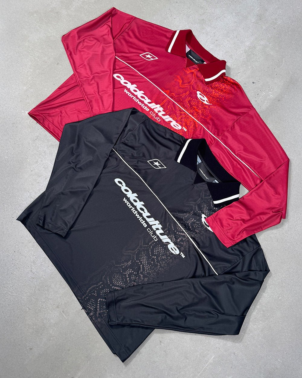 MAMBA SNAKE LONGSLEEVE POLO RED - Cold Culture