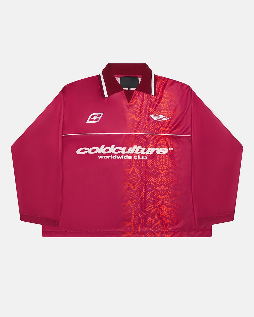 MAMBA SNAKE LONGSLEEVE POLO RED - Cold Culture