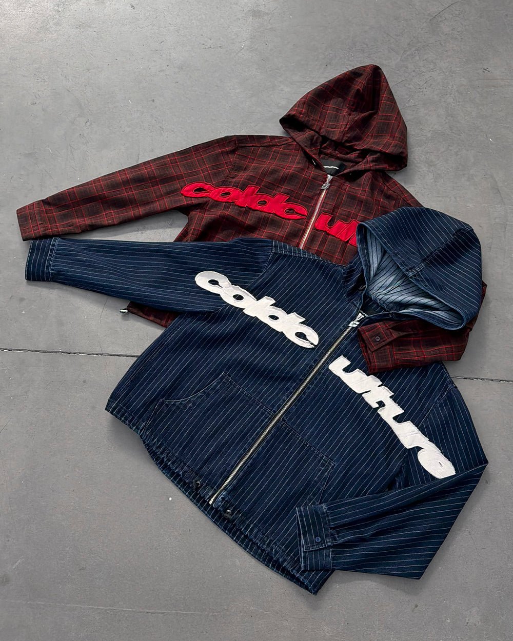 MEMPHIS HOODED SHIRT BLUE DENIM - Cold Culture