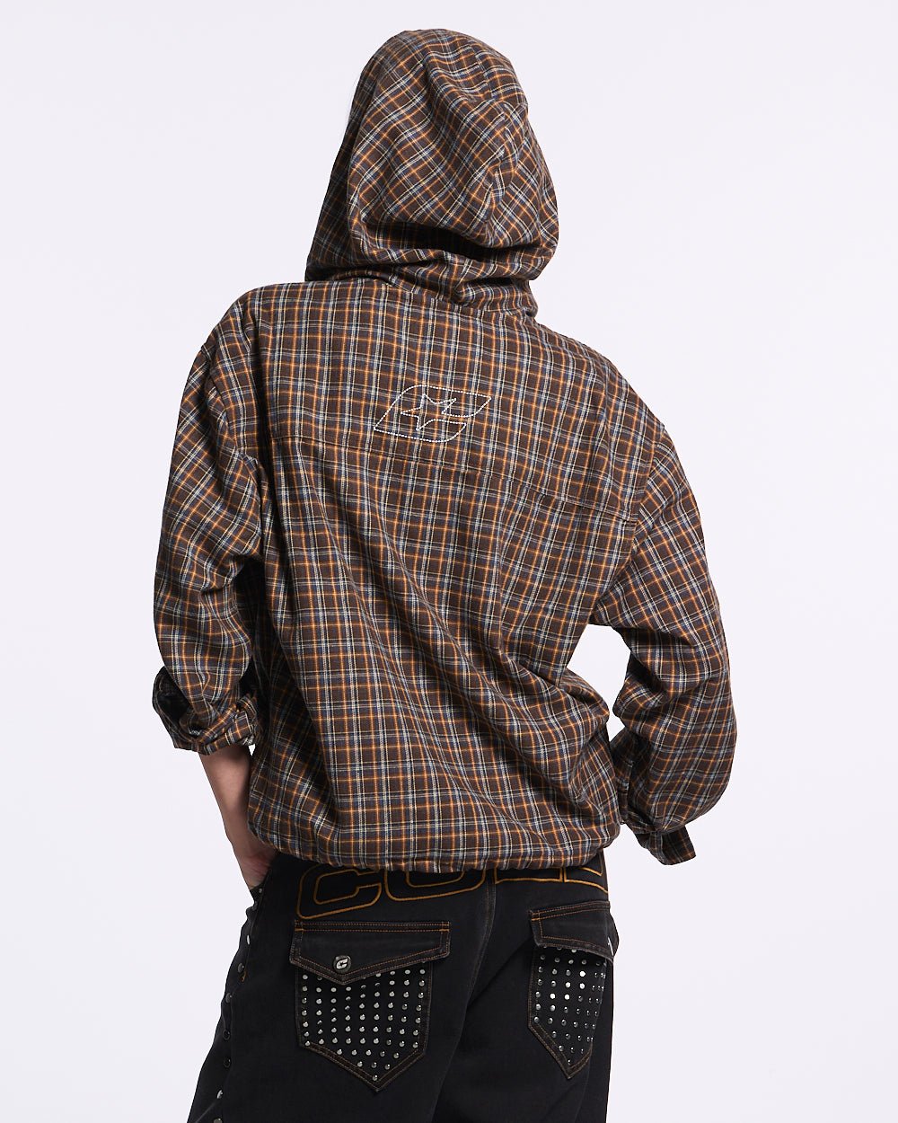 MEMPHIS HOODED SHIRT ORANGE AND BLUE - Cold Culture