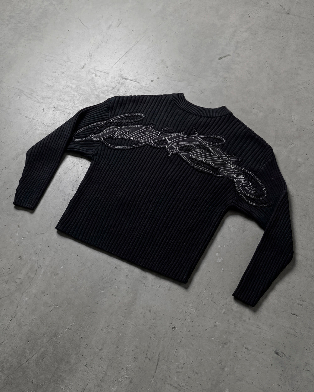 MESSY KNIT BLACK - Cold Culture