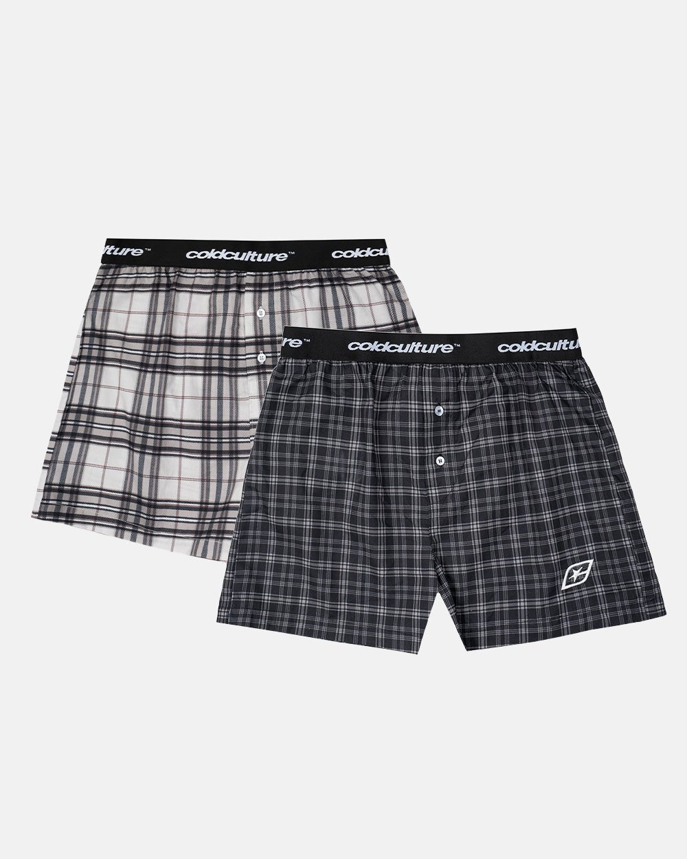 MIDNIGHT BOXERS PACK BLACK CHECKS - Cold Culture