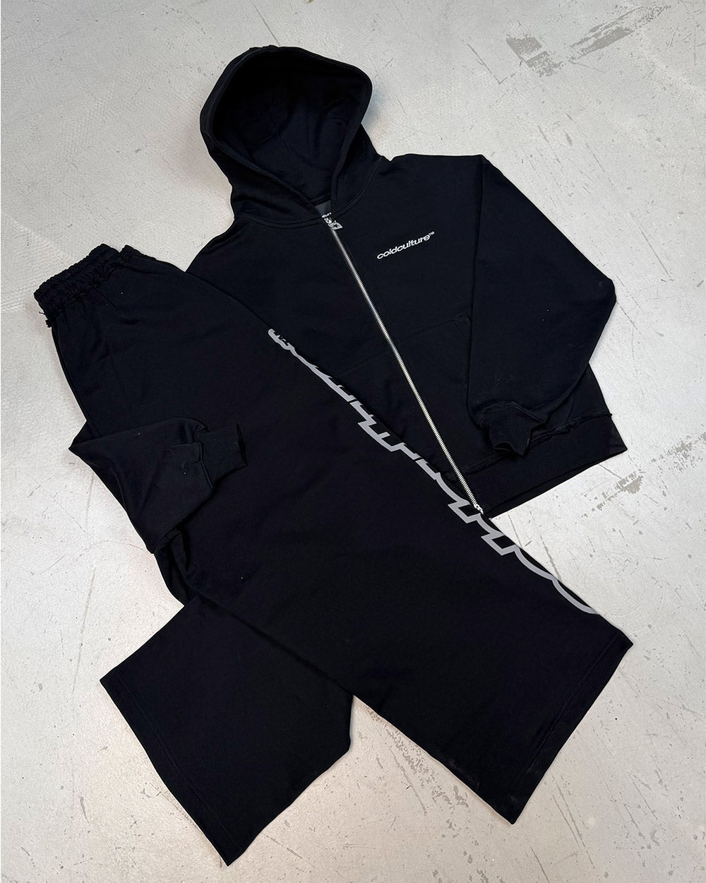 MIDNIGHT SET SWEATPANT BLACK - Cold Culture