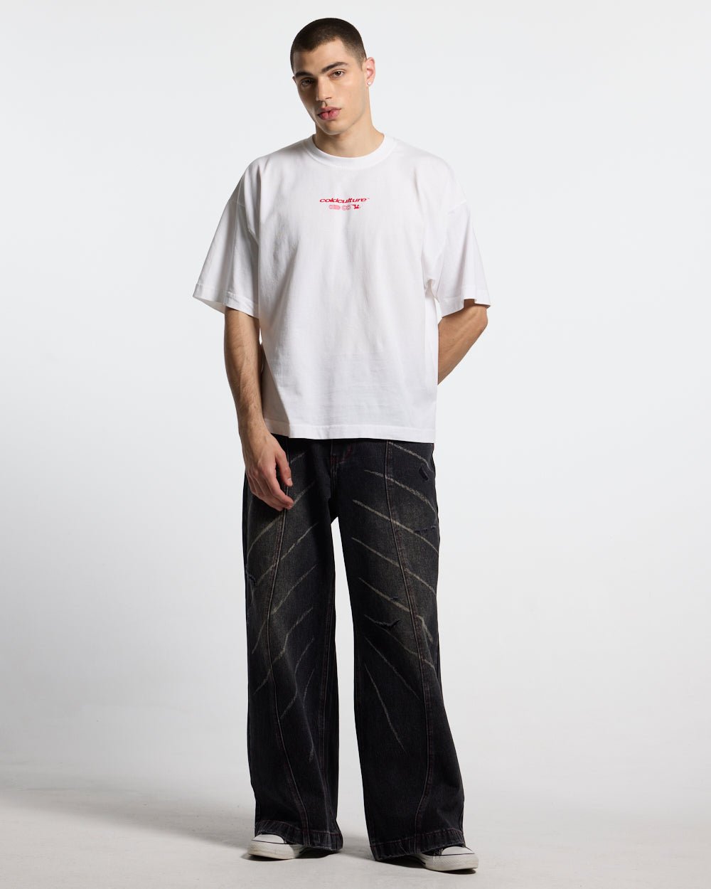 MIX TEE WHITE - Cold Culture #man