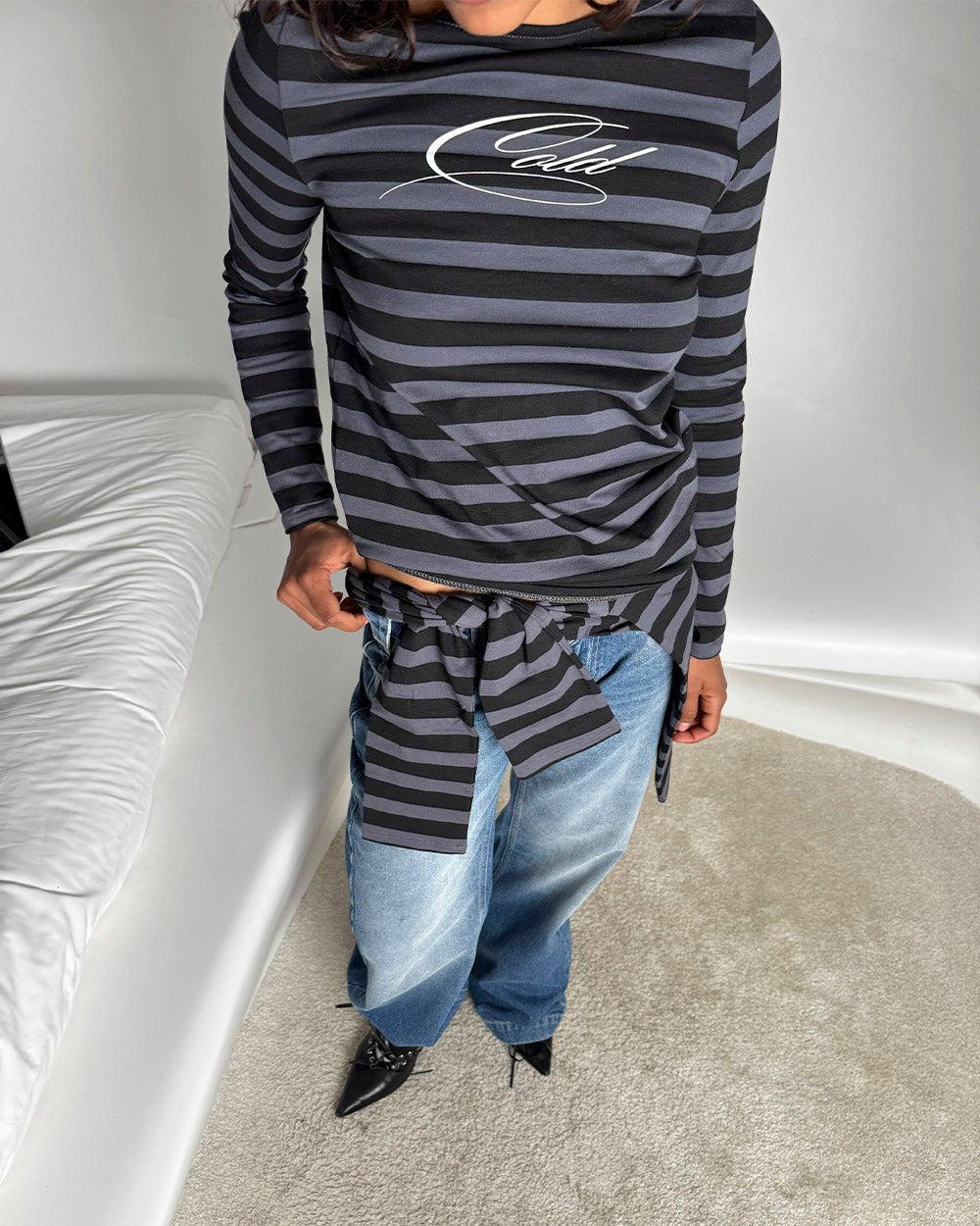 MOONLINE LONGSLEEVE TOP GREY - Cold Culture