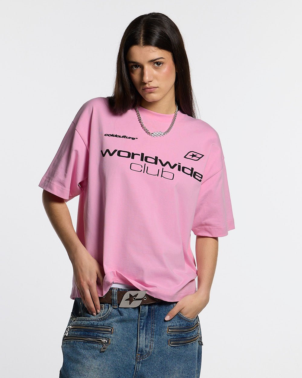 MR WORLDWIDE TEE PINK - Cold Culture