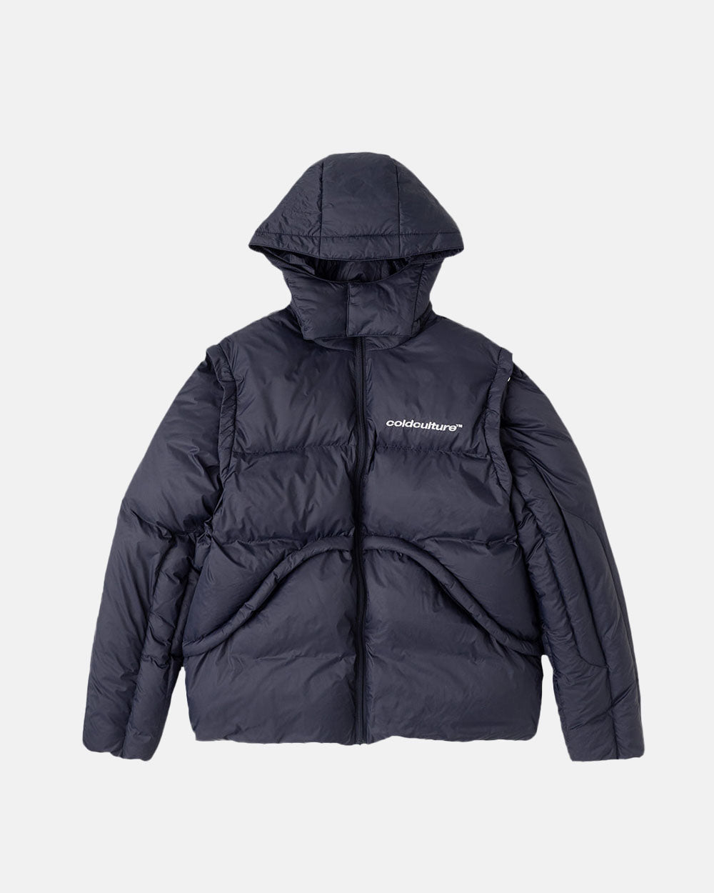 MULTIFUNCTIONAL PUFFER JACKET DARK BLUE - COLD CULTURE