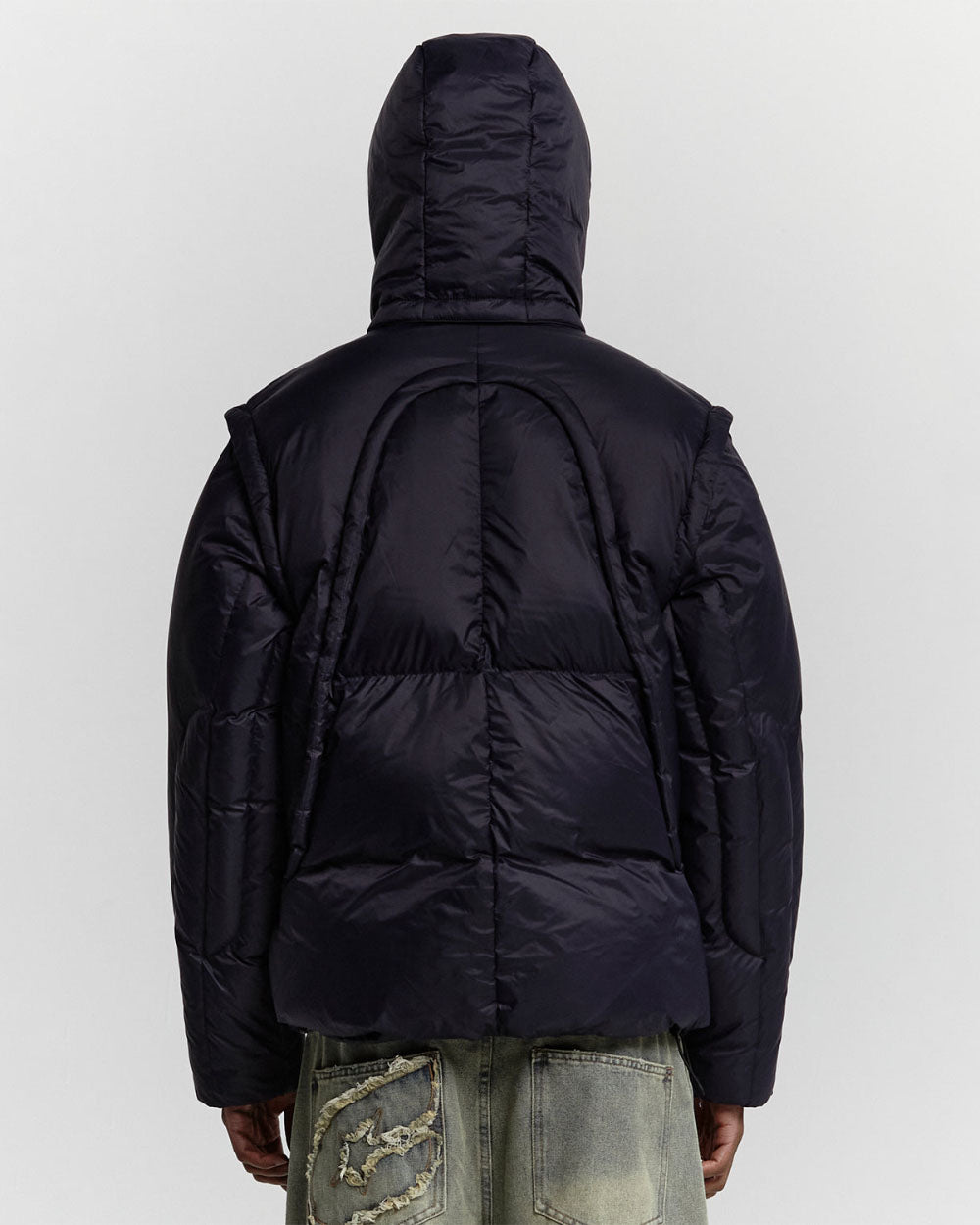 MULTIFUNCTIONAL PUFFER JACKET DARK BLUE - COLD CULTURE