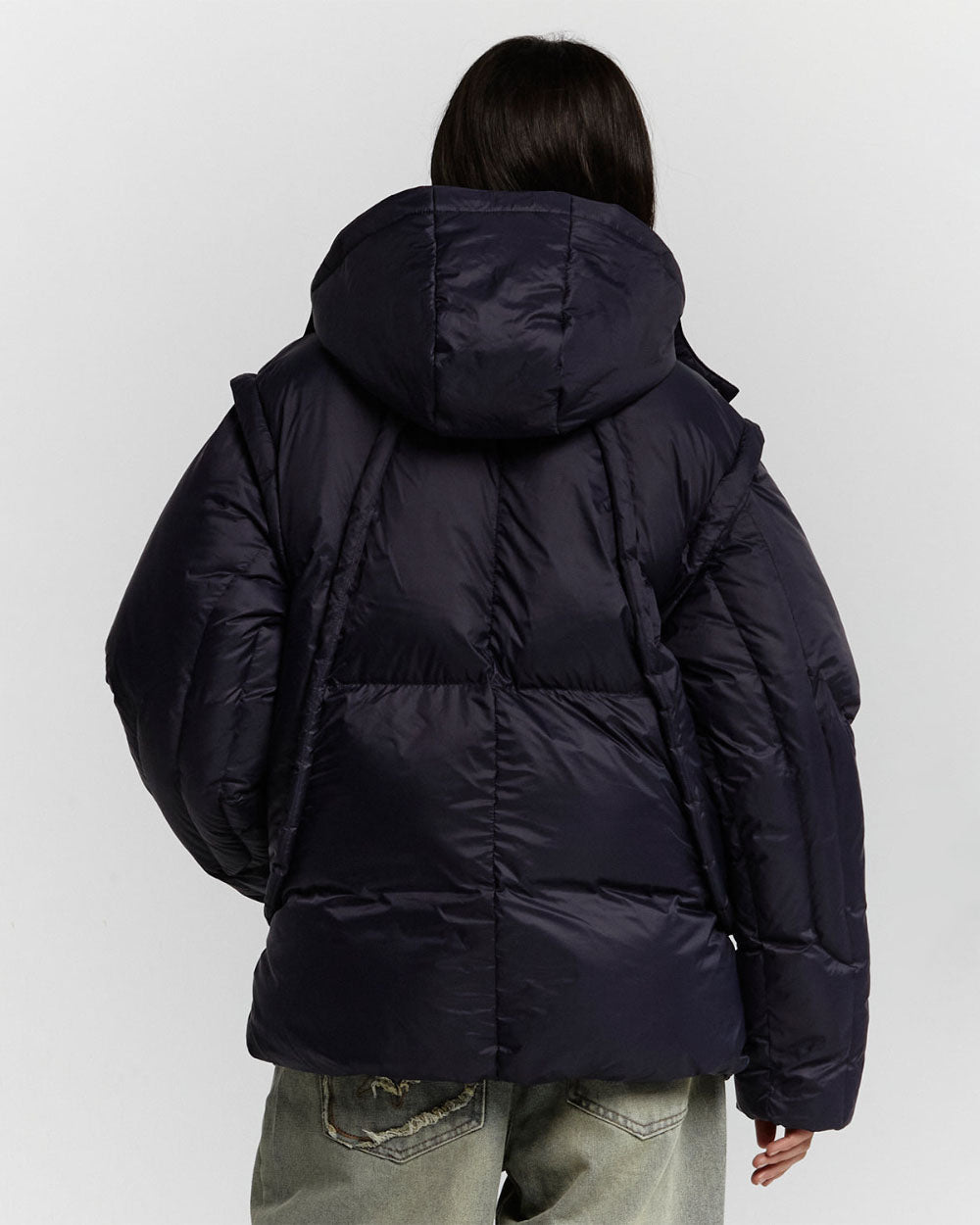 MULTIFUNCTIONAL PUFFER JACKET DARK BLUE - COLD CULTURE