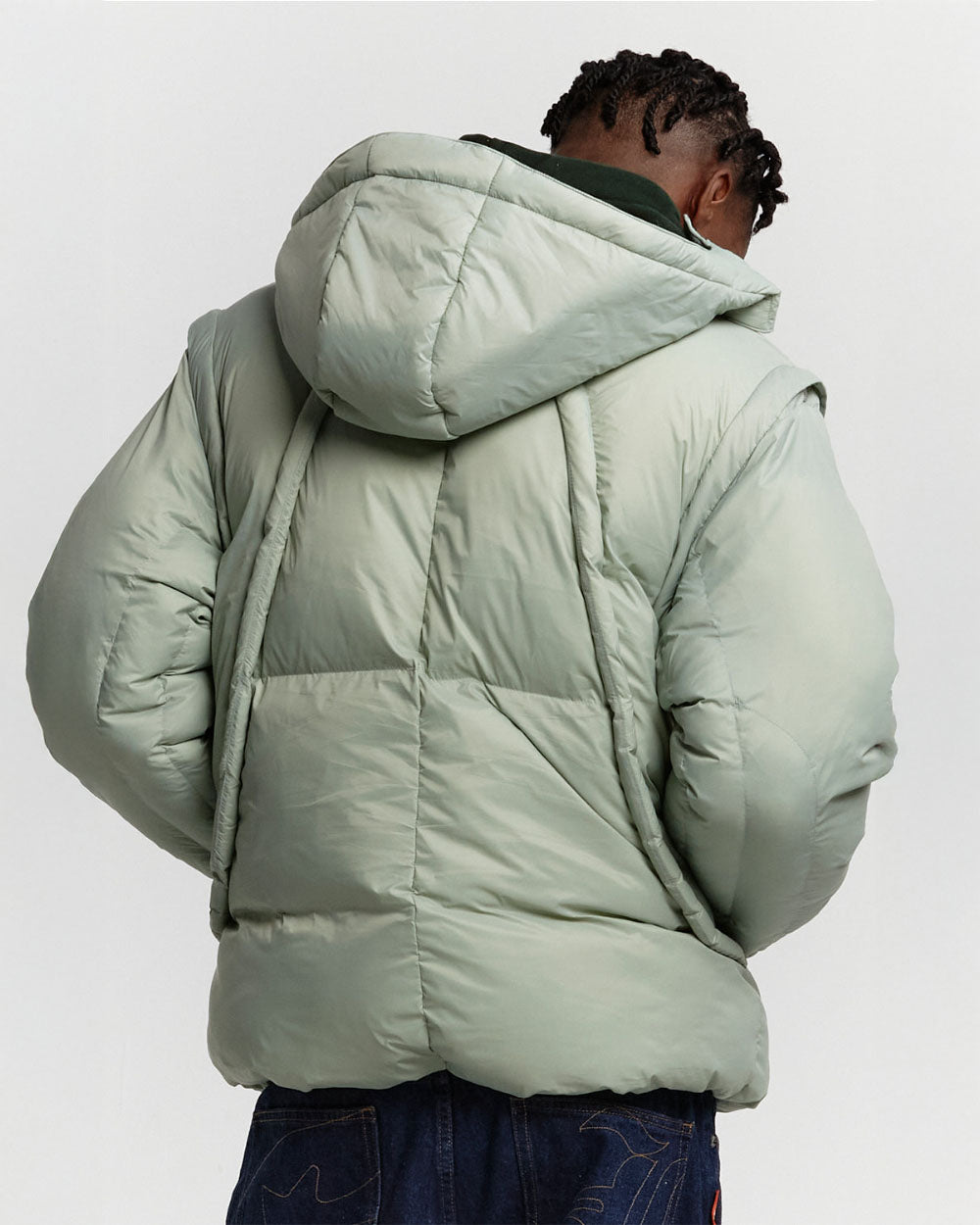 MULTIFUNCTIONAL PUFFER JACKET PISTACHIO GREEN - COLD CULTURE
