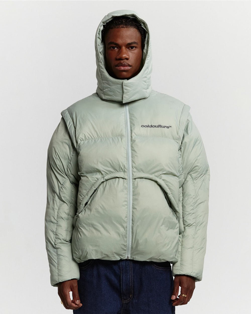 MULTIFUNCTIONAL PUFFER JACKET PISTACHIO GREEN - COLD CULTURE