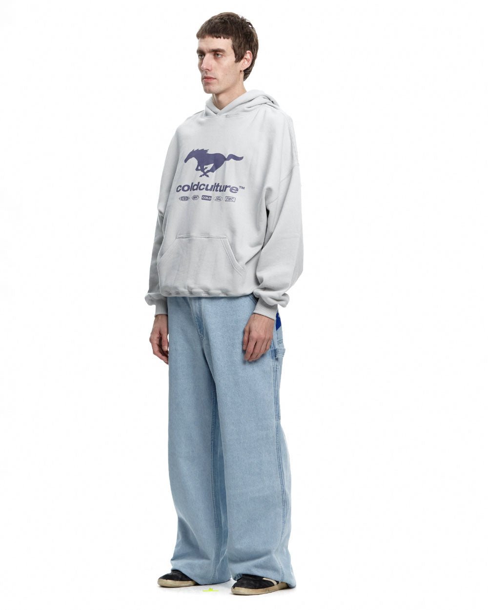 MUSTANG HORSE HOODIE LIGHT GREY - COLD CULTURE #man