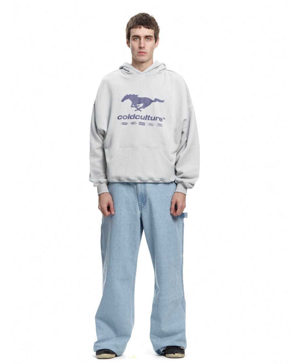 MUSTANG HORSE HOODIE LIGHT GREY - COLD CULTURE #man