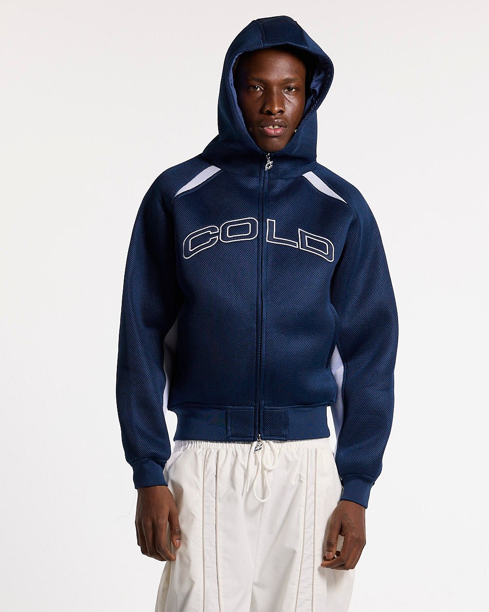 NEO ZIP JACKET WHITE & BLUE - Cold Culture #man