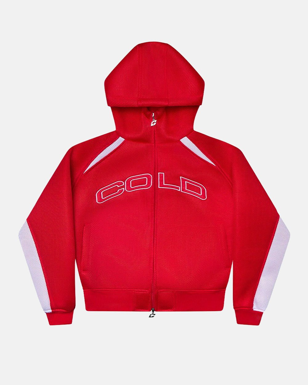 NEO ZIP JACKET WHITE & RED - Cold Culture