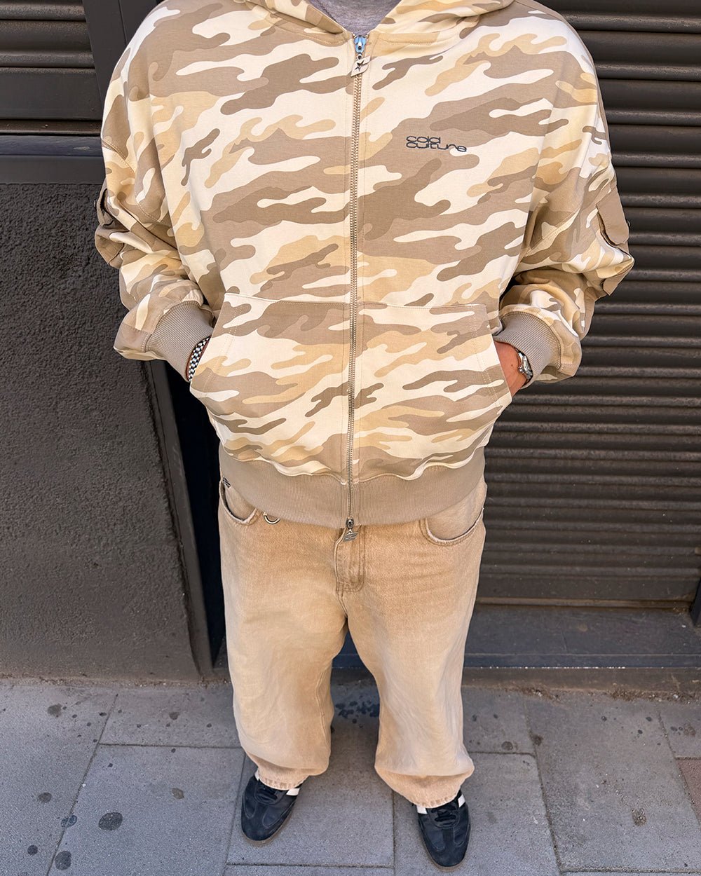 NEUTRAL FIELD ZIP HOODIE CAMO - Cold Culture