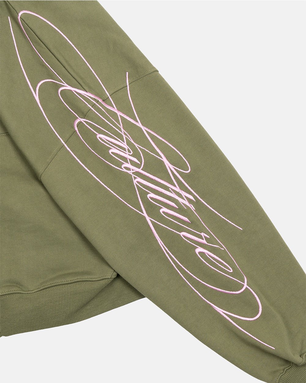 NEW SCRIPT ZIP HOODIE GREEN & PINK - Cold Culture