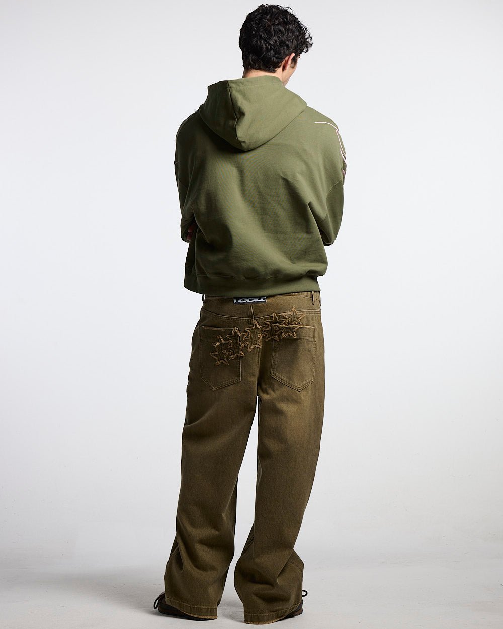 NEW SCRIPT ZIP HOODIE GREEN & PINK - Cold Culture