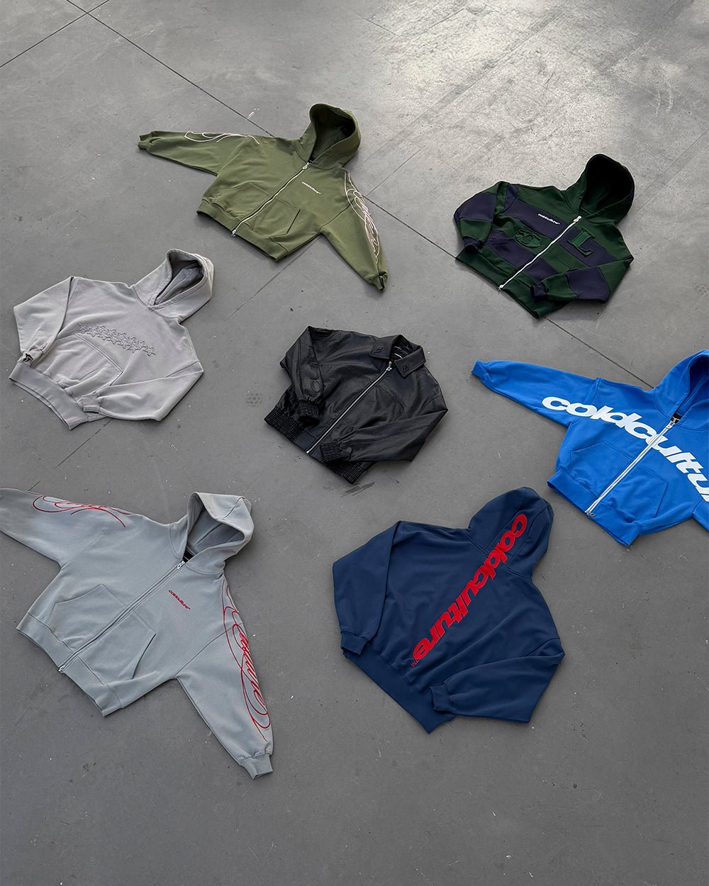 NEW SCRIPT ZIP HOODIE GREEN & PINK - Cold Culture