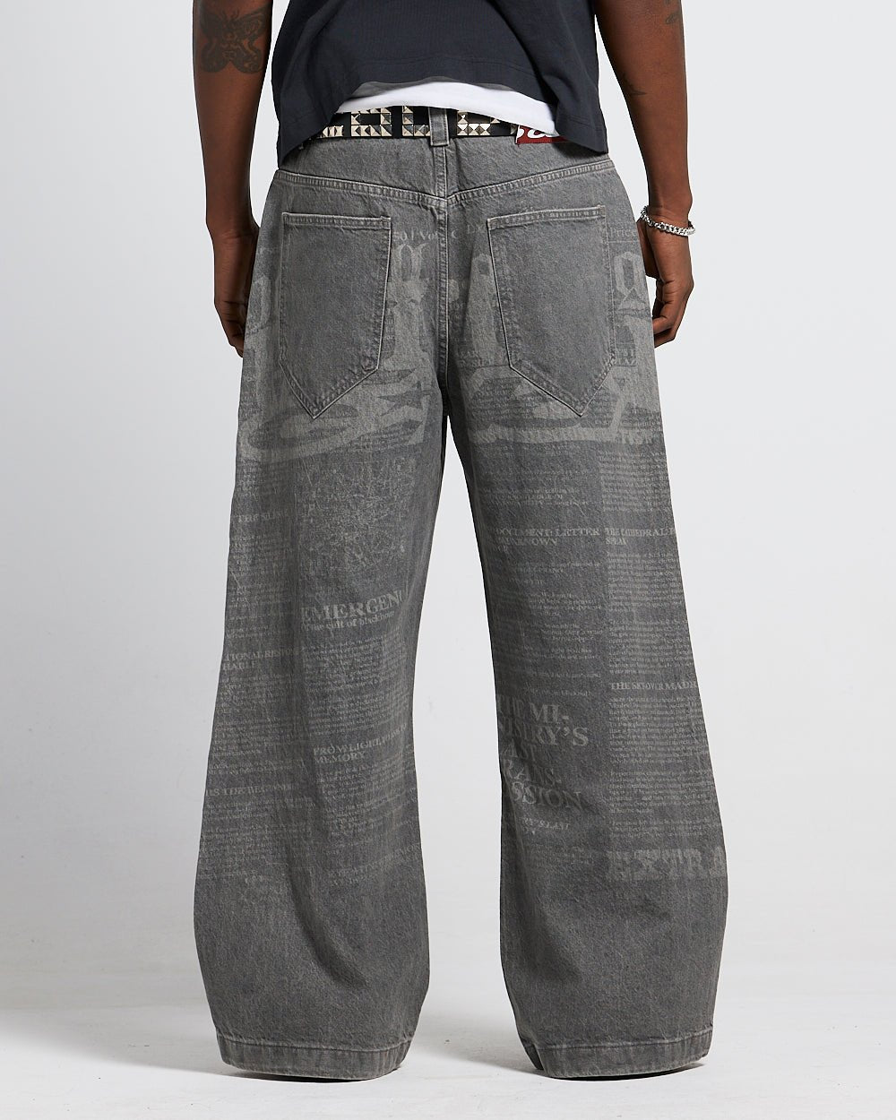 NEWSPAPER V2 PANTS GREY - Cold Culture