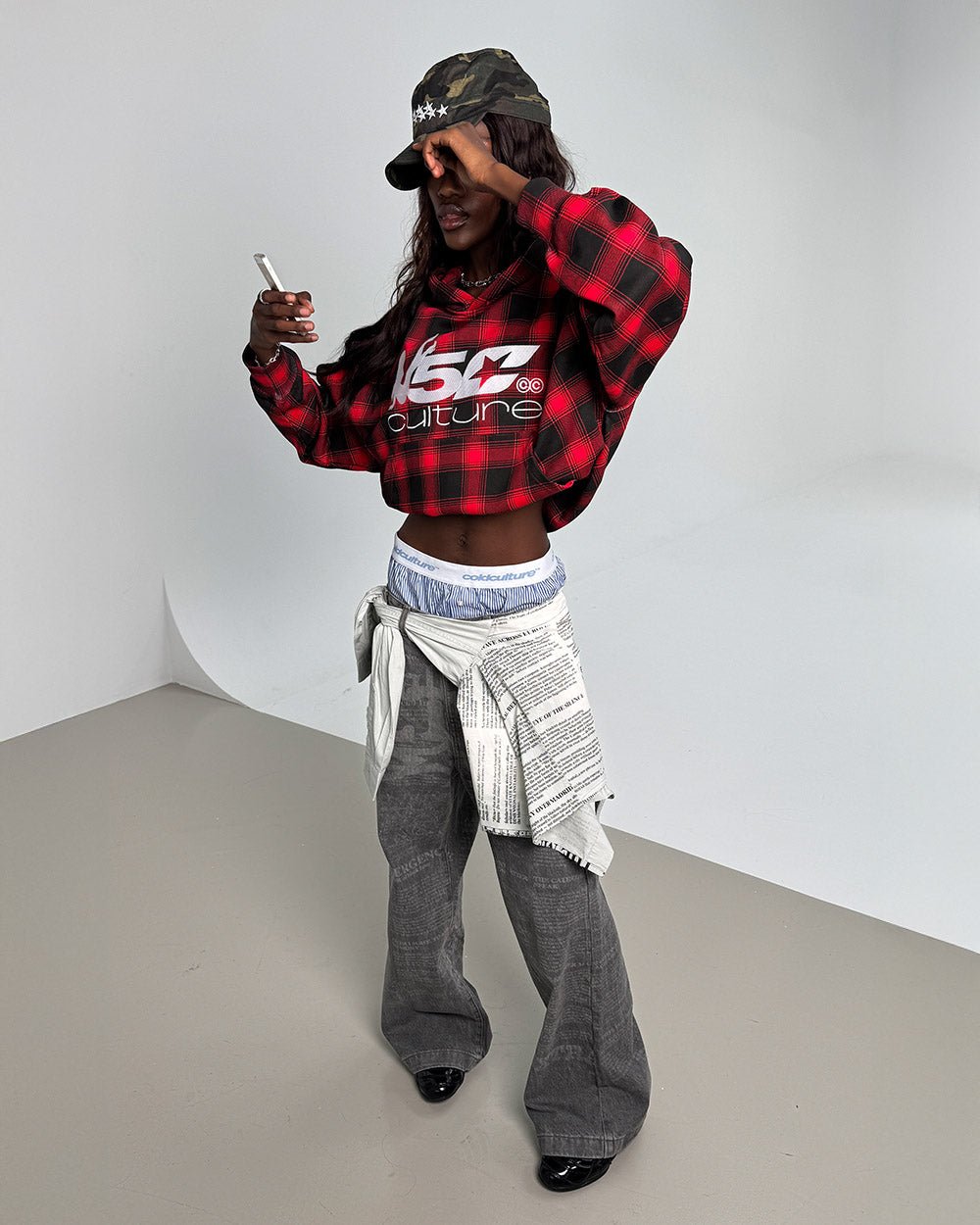 NEWSPAPER V2 PANTS GREY - Cold Culture