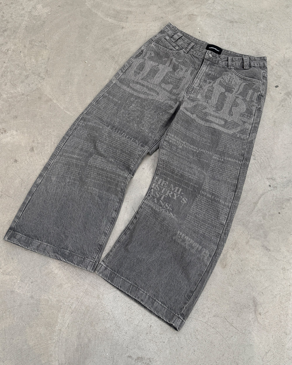 NEWSPAPER V2 PANTS GREY - Cold Culture