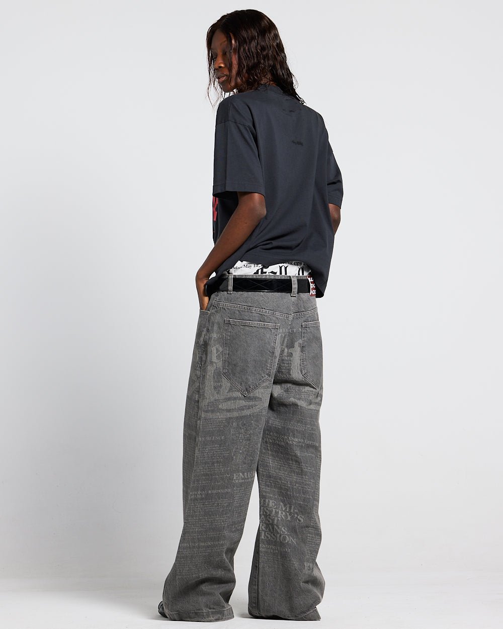 NEWSPAPER V2 PANTS GREY - Cold Culture