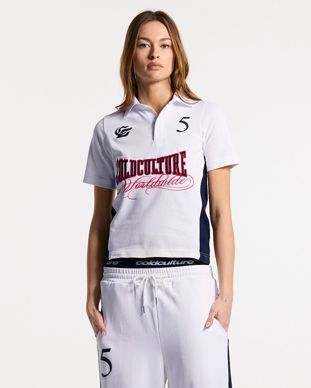 NIA SET POLO WHITE & BLACK - Cold Culture