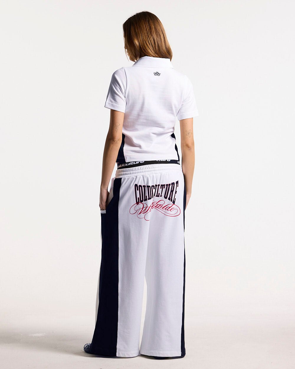 NIA SET POLO WHITE & BLACK - Cold Culture