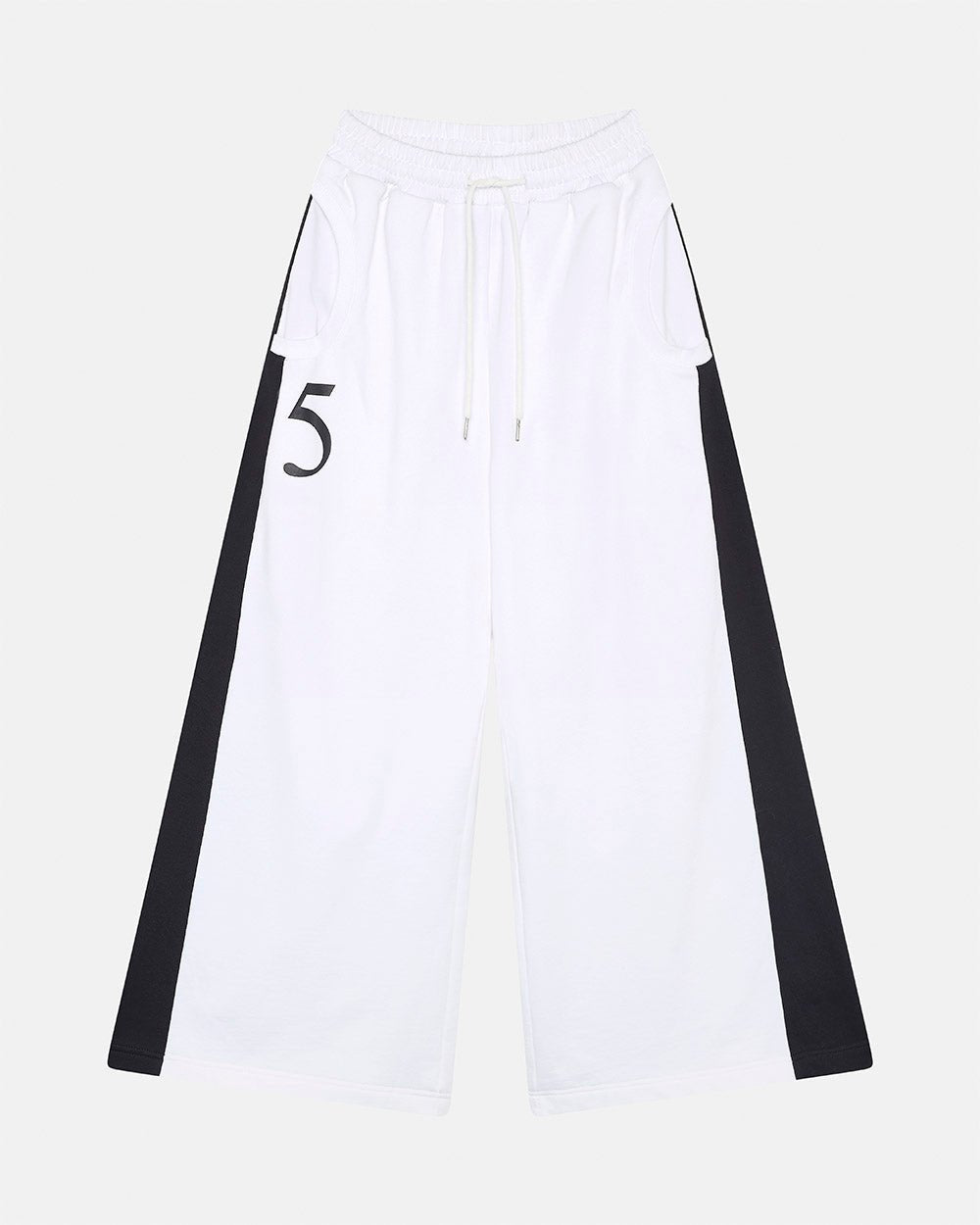 NIA SET SWEATPANTS WHITE & BLACK - Cold Culture