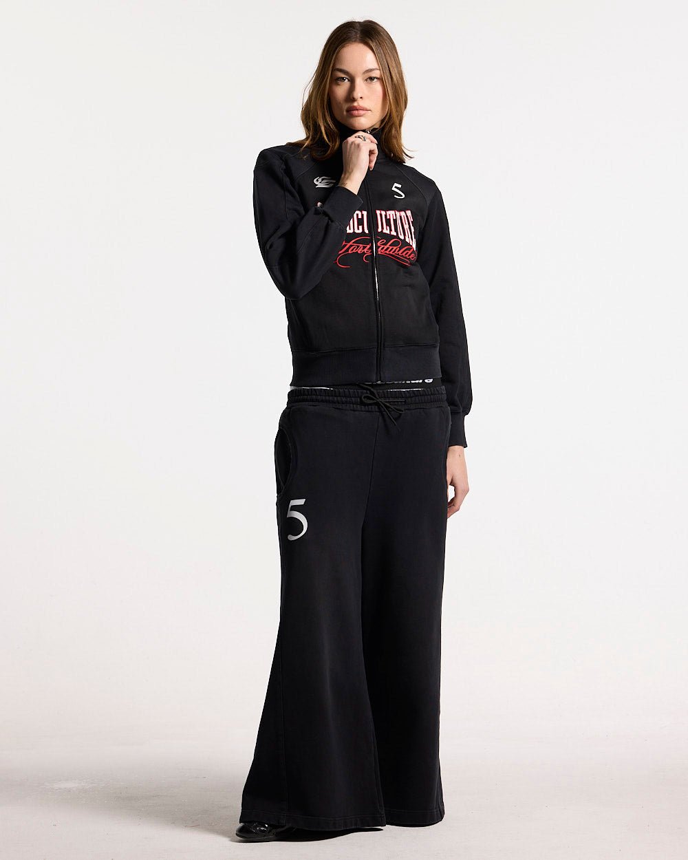 NIA SET ZIP UP BLACK - Cold Culture