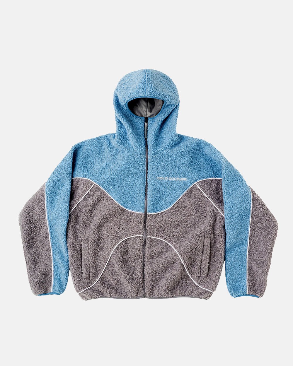 NO RISK FLEECE JACKET STONE GREY/STERLING BLUE - COLD CULTURE