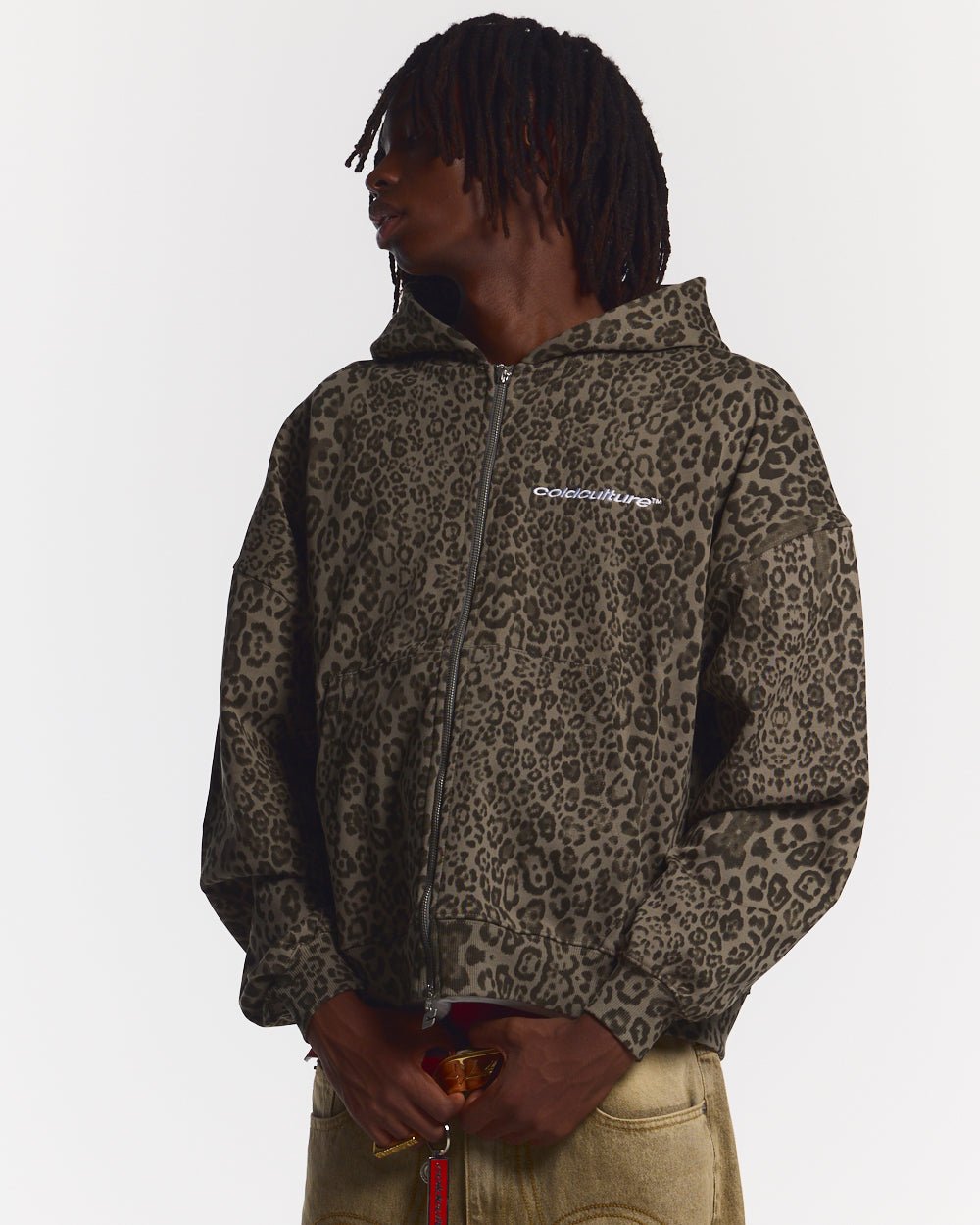 NOCTURNE BEAST ZIP HOODIE BROWN - Cold Culture #man