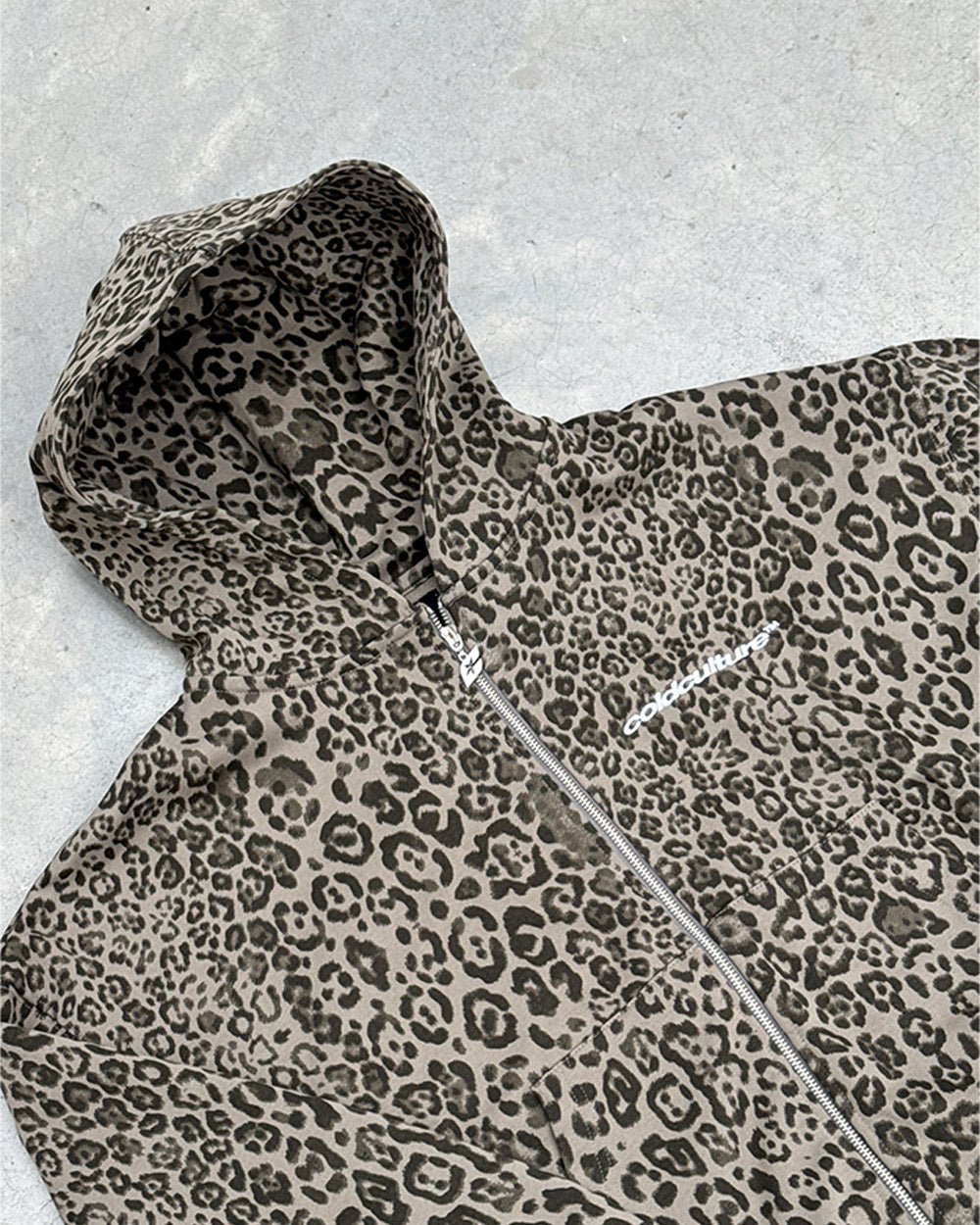 NOCTURNE BEAST ZIP HOODIE BROWN - Cold Culture