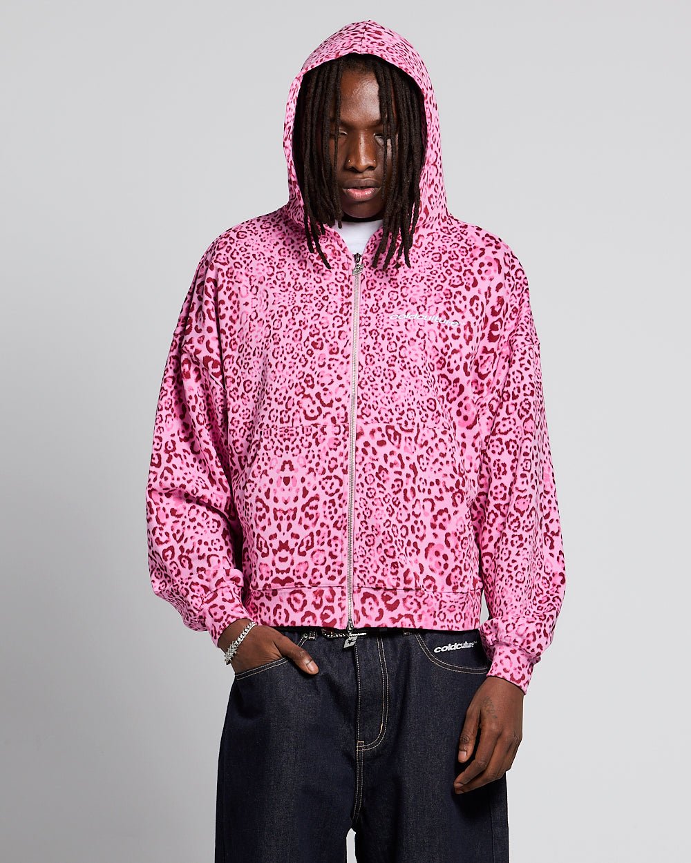 NOCTURNE BEAST ZIP HOODIE PINK - Cold Culture #man