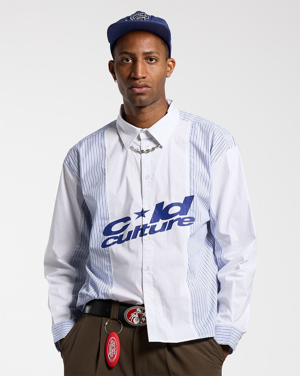 NOT A LUCKY DAY SHIRT STRIPES MOTIF - COLD CULTURE