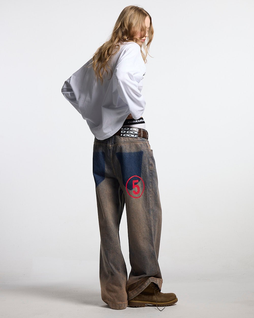 NUMBER 5 V3 DENIM PANTS DARK BLUE - Cold Culture