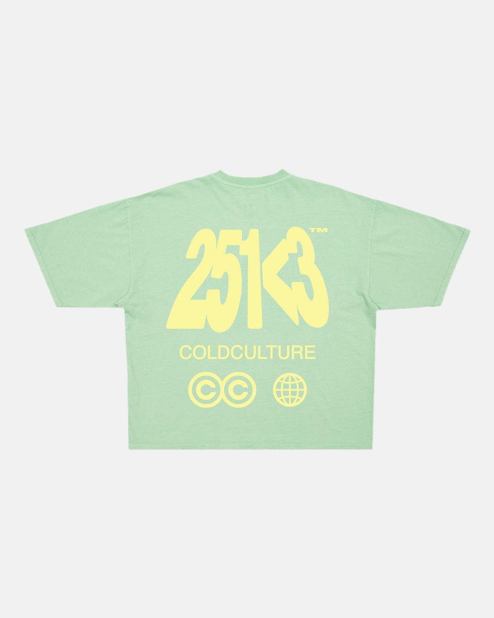 NUMBER PERSPECTIVE TEE NEBULA GREEN - COLD CULTURE