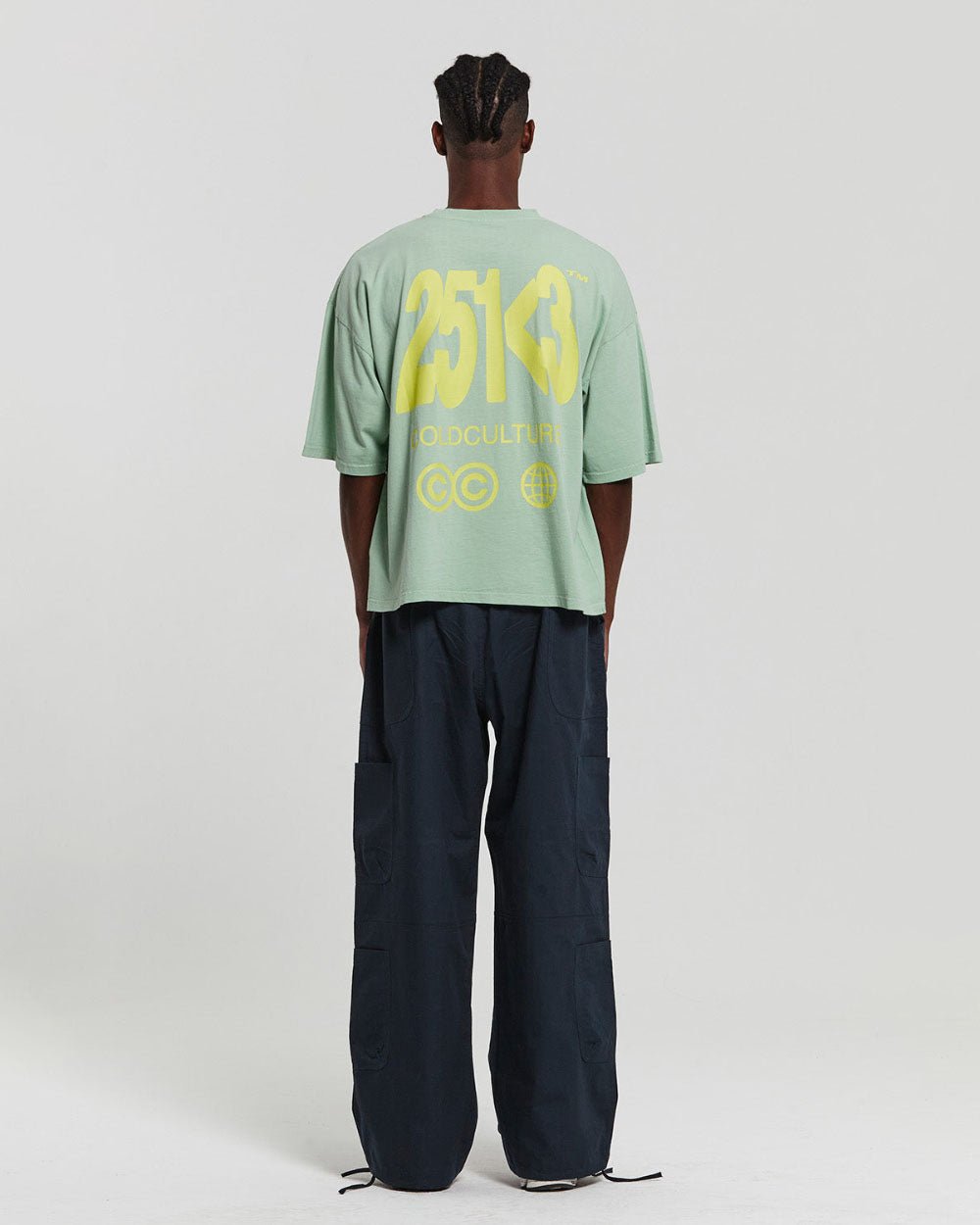 NUMBER PERSPECTIVE TEE NEBULA GREEN - COLD CULTURE