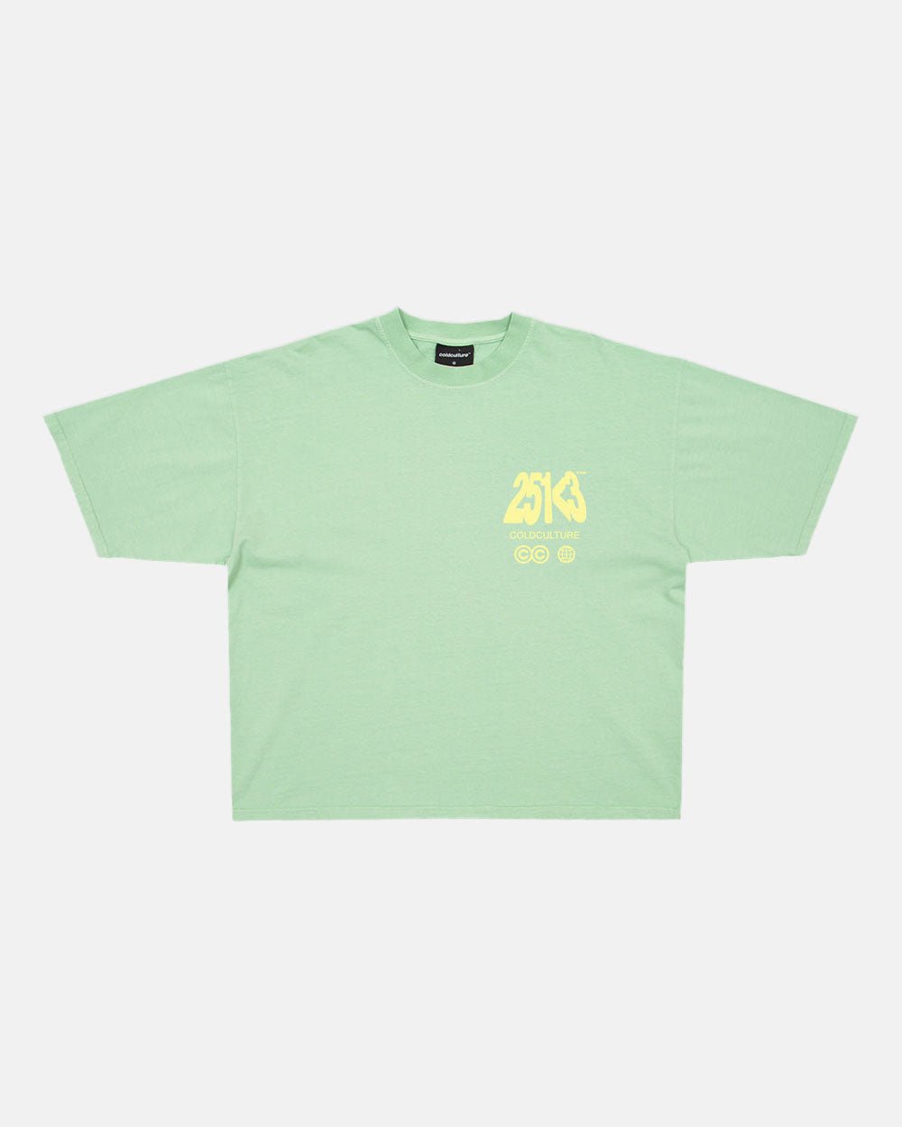 NUMBER PERSPECTIVE TEE NEBULA GREEN - COLD CULTURE