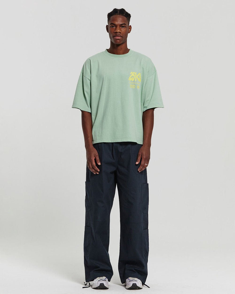 NUMBER PERSPECTIVE TEE NEBULA GREEN - COLD CULTURE