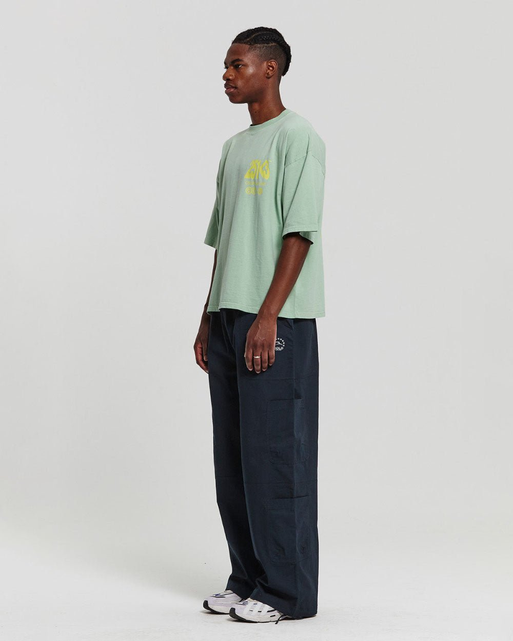 NUMBER PERSPECTIVE TEE NEBULA GREEN - COLD CULTURE