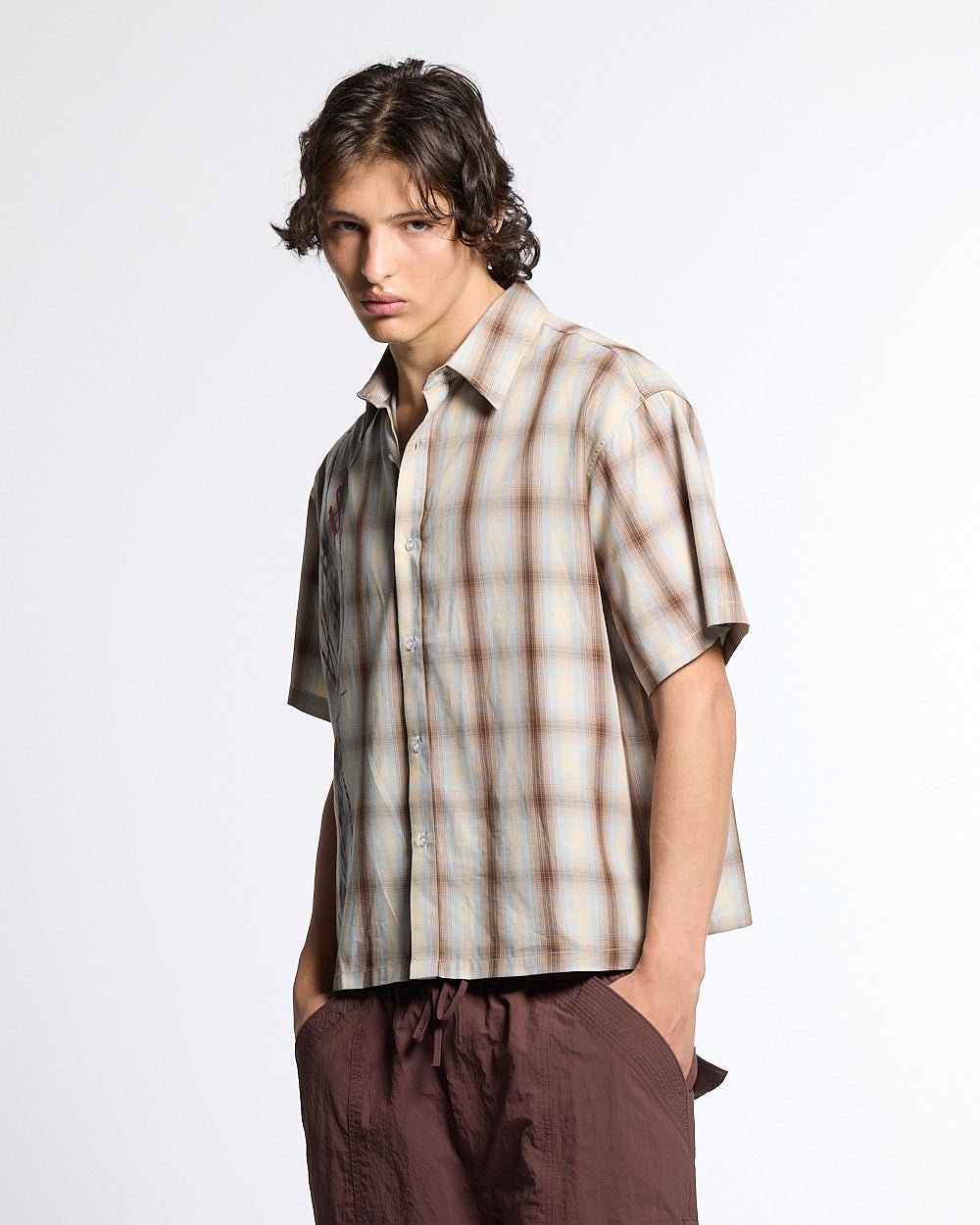 OFFICE SCRIPT SHIRT BEIGE - Cold Culture