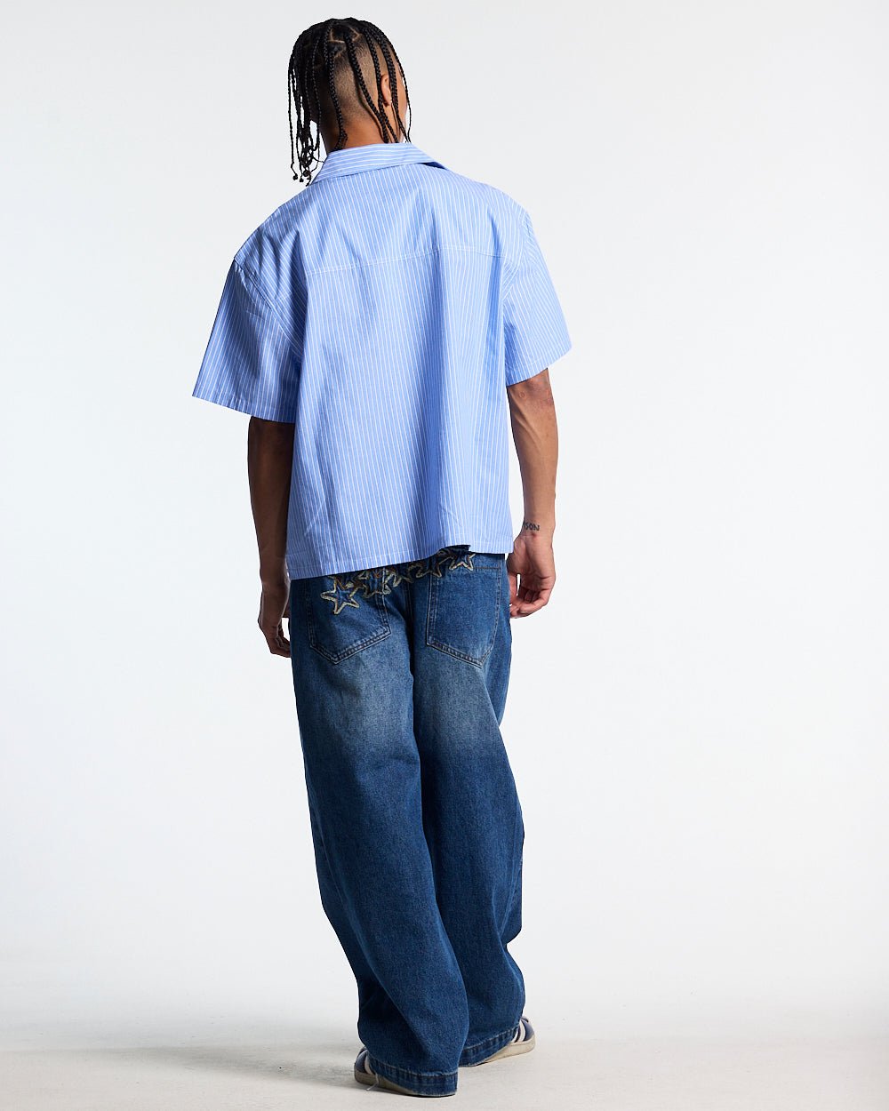 OFFICE SCRIPT SHIRT BLUE - Cold Culture