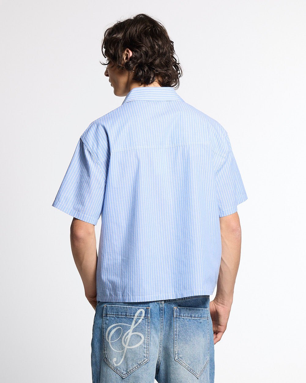 OFFICE SCRIPT SHIRT BLUE - Cold Culture