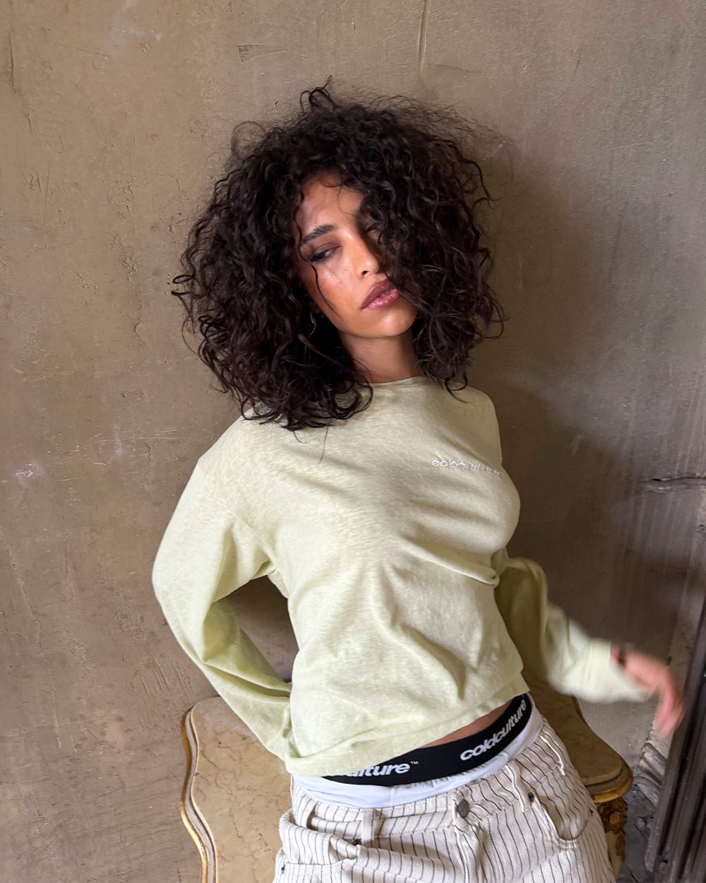 OLD SOUL LONGSLEEVE PALE YELLOW - Cold Culture